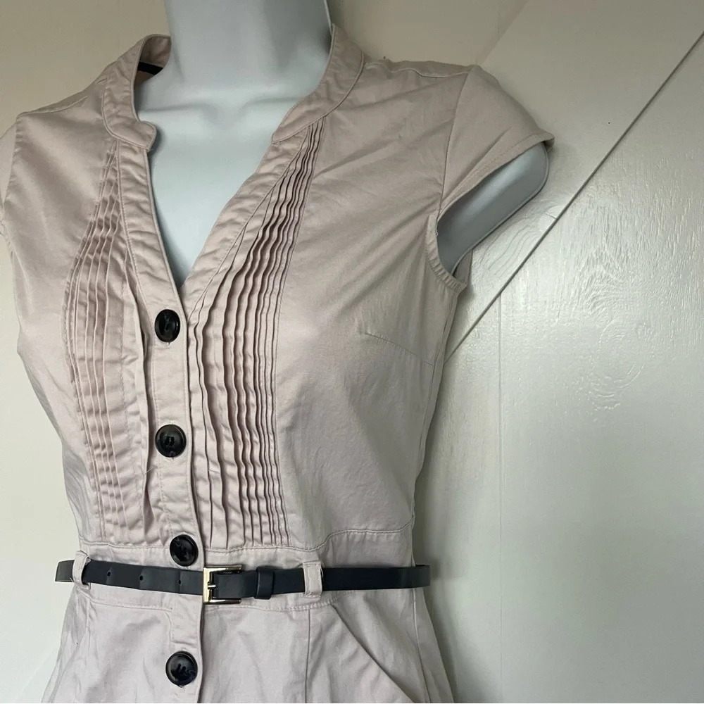 H&M size 2 pink button down dress